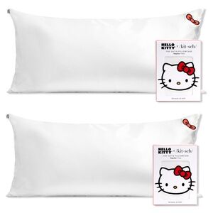 NEW 2x Hello Kitty x Kitsch Satin Pillowcase King - Collectible